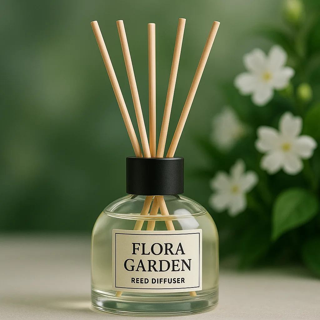 20250615_1457_Flora Garden Diffuser_simple_compose_01jxsekzb8fy4vxjh4zhmacmsg